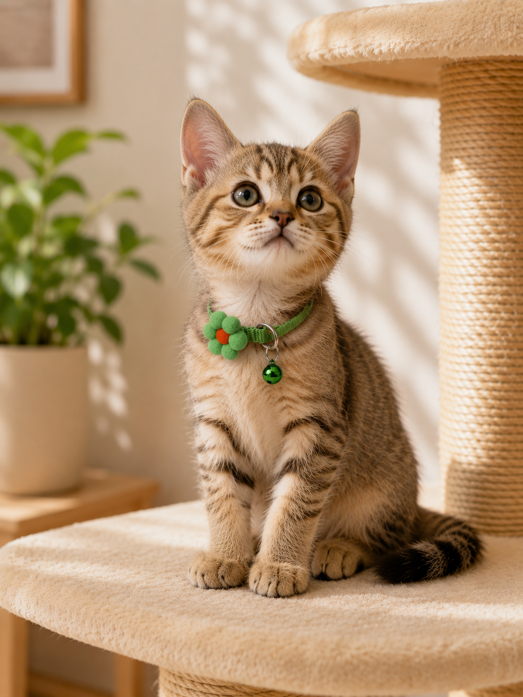 Puffy Flower Pet Collar