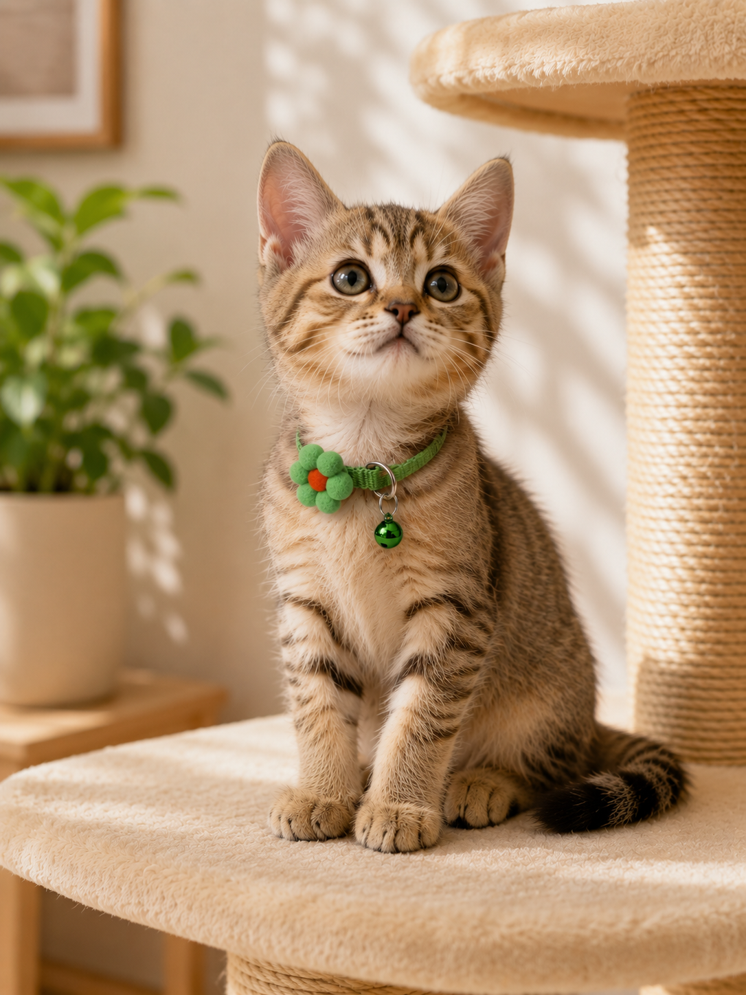 Puffy Flower Pet Collar