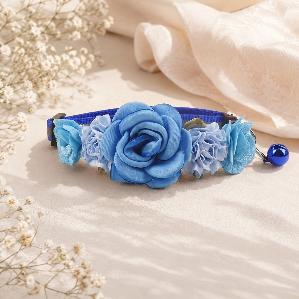 Flower Clustered Pet Collar