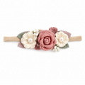 Pink & White Toddler Floral Headband